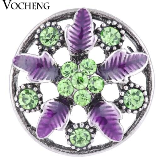 Vocheng Snap Charms 18mm Hollow out Blossom Interchangeable Jewelry Vn-1130