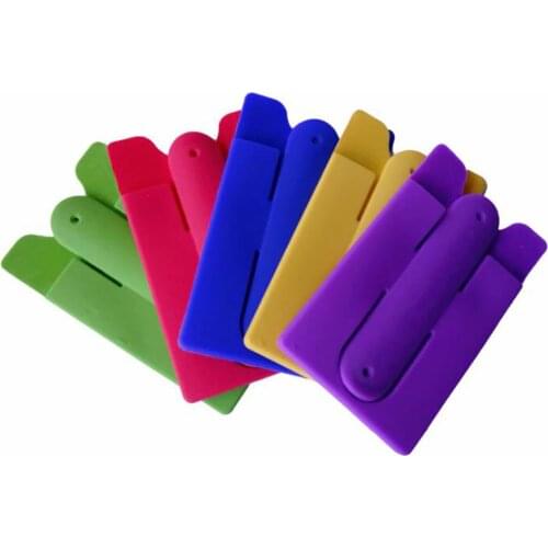 XRHYY Adhesive Cellphone Wallet ID Cards Holder Organizer Universal Multi-Function Stick-on Silicon Rubber Credit Cards Sleeve