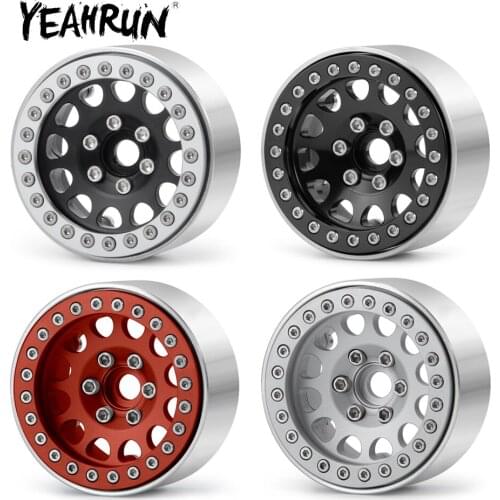 YEAHRUN 1:10 RC Crawler 1.9 inch Alloy Beadlock Wheel Rims for Axial SCX10 D90 TRX-4 #24