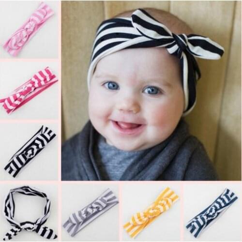 YH455 Hair Accessories Stripe Rabbit Ear Baby Hairband Baby Cute Hair Ribbon Headwear Hair Accessories