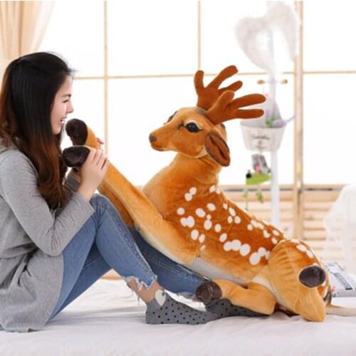 1pc 40cm SimulationStuffed Plush Sika Deer Toy for Kids Baby Doll Childrens Birthday Gift