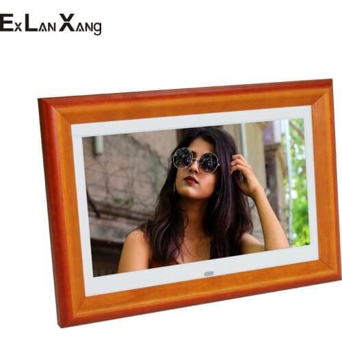 10 Inch HD Picture Multimedia Player MP3 MP4 Alarm Clock Gift Wooden Digital Photo Frame