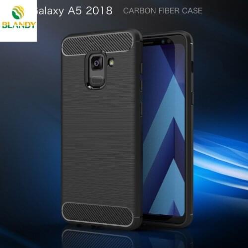 10pcs/lot for Samsung A7 2018 Carbon Fiber Silicone Back Case for Samsung A5 2018