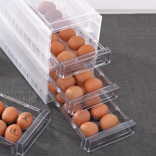 24 Grids Plastic Egg Storage Box Eggs Holder Portable Food Storage Container PP Refrigerator Egg Tray Holder Container