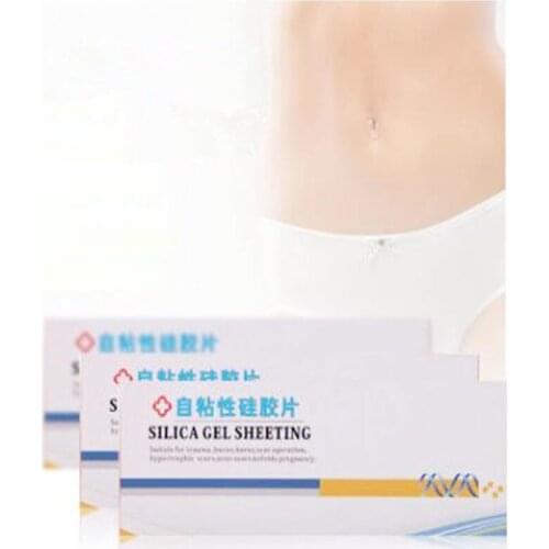 3.5CM*12CM Breathable Silicone Gel Scar Therapy Patch Transparent Waterproof Scar Away 4 Piece Hiking Safety&Survival 1Piece/Box