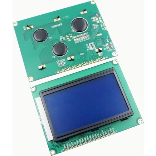 5pcs LCD Board 12864 128X64 5V blue screen display ST7920 LCD module LCD 12864