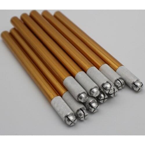 50 Pcs Aluminum Alloy Professional Disposable Permanent Makeup Microblading Manual Eyebrow Tatoo Pen