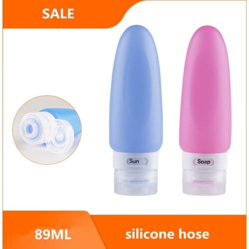 89ml Silicone Extrusion Bottle Travel Portable Refillable Bottle Shower Gel Shampoo Sample Empty Bottle
