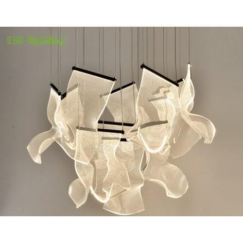 New Design LED Pendant Lamp Hotel Hall Foyer Pendant lights Dining room Bedroom Hanglamp Cord Adjustable Loft Nordic Luminaire