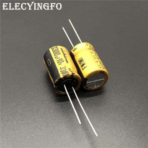 5pcs/20pcs 3300uF 10V NICHICON FW Series 12.5x20mm 10V3300uF HiFi Audio Capacitor