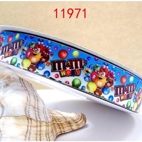 Free shipping 50 yard per size character printed grosgrain ribbon 11971