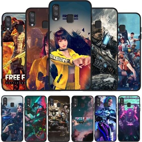 Free Fire Black TPU Phone Case For Samsung Galaxy A71 A51 A41 A31 A20E A10 A20 A40 A50 A70 M30S M20 A7 A8 A9 2018