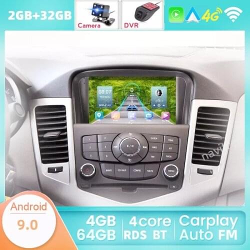 Carplay DSP Android 10.0 64GB 4GB RAM Car DVD Player For Chevrolet CRUZE 2008-2011 2012 Car Radio BT 5.0 Autoradio GPS Glonass