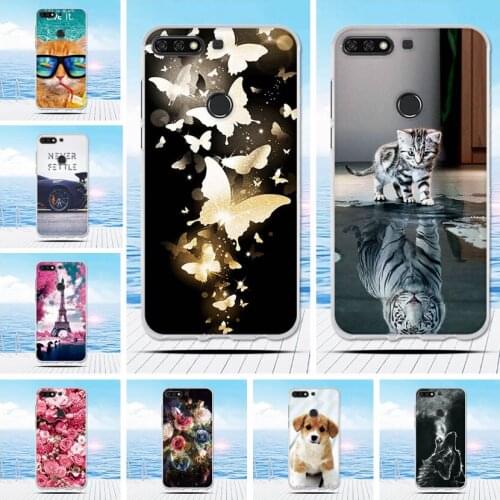 Phone Cases For Huawei Y7 Prime Pro 2018 Soft Silicone Case Cover For Huawei Y7 2018 Cover Honor 7C 5.99'' Funda