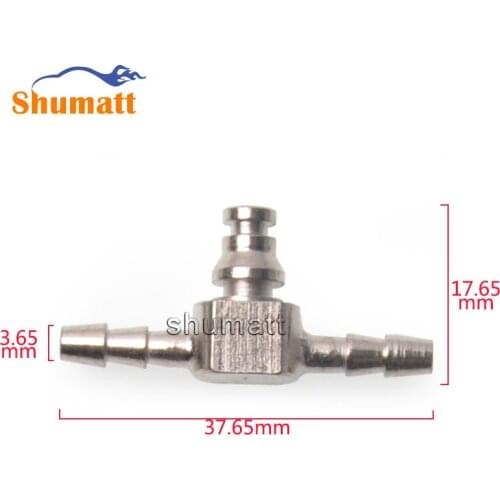 Diesel Common Rail Fuel Injector Return Oil Pipe T Type Iron Tee Joint for 110 Series Injections 10pcs/Bag