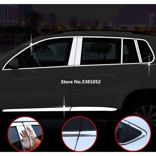 For Toyota RAV4 RAV 4 2014 2015 2016 2017 2018 2019 2020 Car Window Center Pillar Trim Sticker Stainless Steel B-pillars Cover