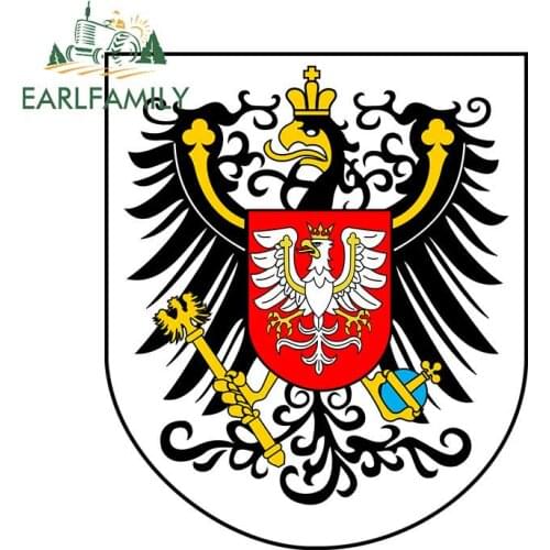 EARLFAMILY 13cm x 11cm Car Styling German Coat of Arms Decal German Federation Flag Car Sticker Waterproof Car Accessories