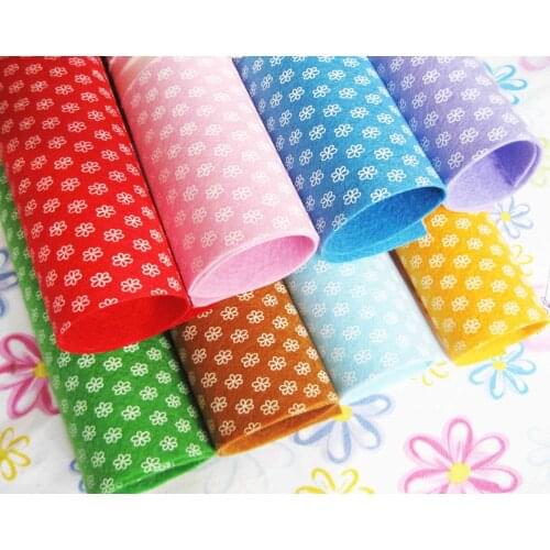 DIY Handmade Felt Fabric for scrapbook ,Craft Sewing Non-woven Fabric Flower design 8 pcs ,30*30cm Free shipping
