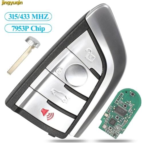Jingyuqin Remote Car Key CAS4+ FEM 315/433MHZ 7953P Modified For BMW CAS4 CAS1 2 3 4 5 6 7 X5 X6 2011-2017 4 BTN Smart Control