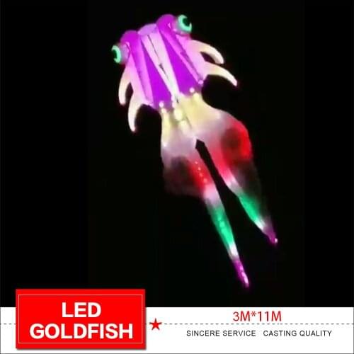 KITE led goldfish kite 3.0m*11m inflatable flying show kites soft kite