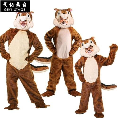 Halloween Childrens Day Animal Doll Stage Performance Costume Child Adult Gopher Chipmunk Performance Costume