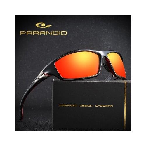 PARANOID Vintage TR90 Sunglasses Polarized Mens Sun Glasses For Men Square Shades Driving Black Oculos Male 8 Colors Model 8120