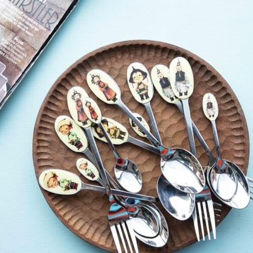 Knock a Loving Family Gift Box Knife and Fork Set Stainless Steel Knife and Forks Three-Piece Set