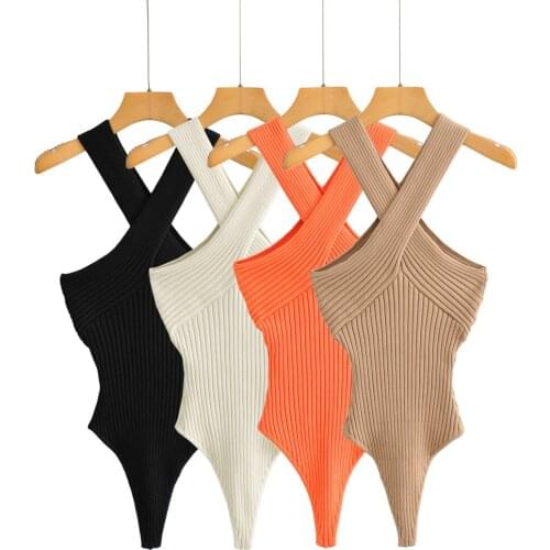 2021 summer new splicing small V-neck camisole female European and American fashion slim stretch sleeveless one-piece vest
