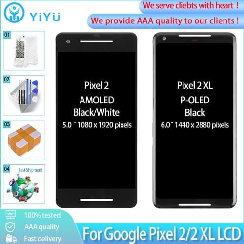 Original AMOLED For Google Pixel 2 XL LCD Display Touch Screen Digitizer Assembly Replacement Parts For Google Pixel 2 LCD