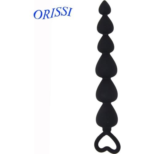 ORISSI Fresh Pleasure Silicone Soft Anal Beads G-Spot Stimulating Butt Plug Sex Toys Adult Products Anal Toys Anal Plugs