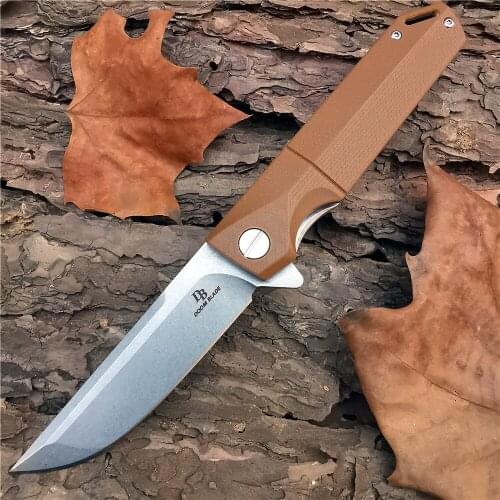 Outdoor Tactical Camping Hunting Survival Pocket Quick Folding Knife Flipper Pocket Knives D2 Blade Axis System G10 Handle Tools