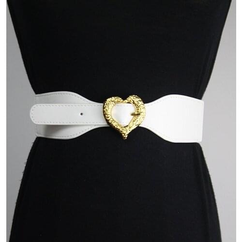 Pu Leather Black Buckle Irregular Long Wide Belt Personality Women New Fashion Tide All-match Spring Autumn 2021