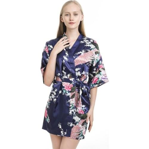 Sexy Dressing Gown Women Short Robe Kimono Bathrobe Summer Nightwear Plus Size