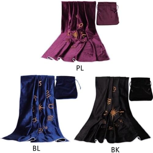 Ta-rot Tablecloth Divination Ta-rot Card Pad Pendulum Ma-gic Ta-rot Altar Table Cloth Board Game Flannel Ta-rot