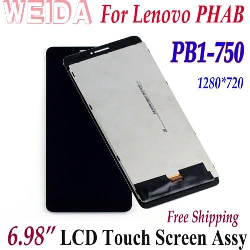 WEIDA LCD Replacment 7" For lenovo phab PB1-750 LCD Display Touch Screen Assembly pb1 750 PB1-750M