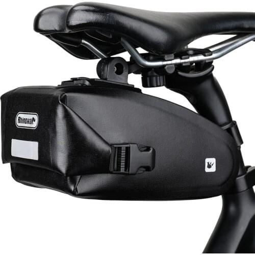 Rhinowalk 1.2L Bike Saddle Bag Unique Upgrade Waterproof MTB Road Pannier Bag Tail Rear Portable Bag Cycling Bicycle Accessories