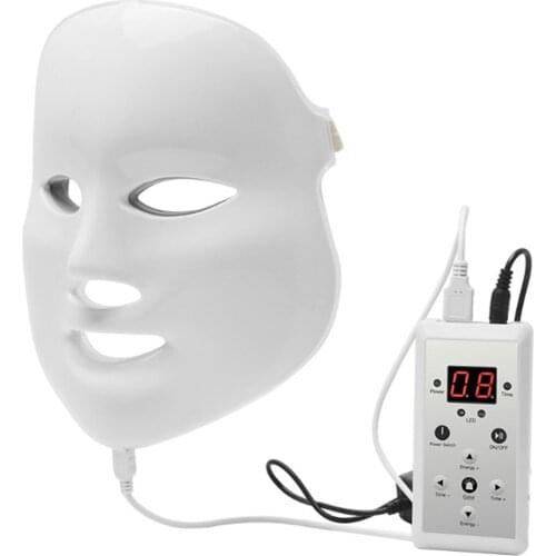 LED Facial Mask With Neck Skin Care 7 Colors Face Mask Treatment Beauty Anti Acne Therapy Whitening Korean Led Spa Mask Machine