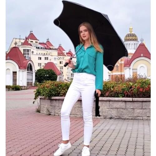 3pcs/lot imitation New Zealand windproof fiberglass flower plum blossom umbrella neon reflective safe night walking red parasol