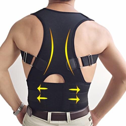 Adult Back Corset Shoulder Lumbar Posture Corrector Bandage Spine Support Belt Magnetic Therapy Back Support Posture Correction