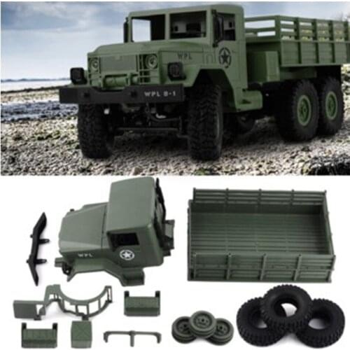 WPL B-16K B16 Off-Road RC Military Car WPL Upgrade KIT DIY 1:16 Car Buggy RC Truck 6WD 6 Wheel Assemble Crawler for Kids Gifts