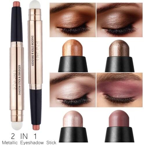 1PC Shimmer Metallic Champange Eyeshadow Pencil Waterproof Ultra Pigmented Long Lasting Double-Head Cream Eye Shadow Stick Pen