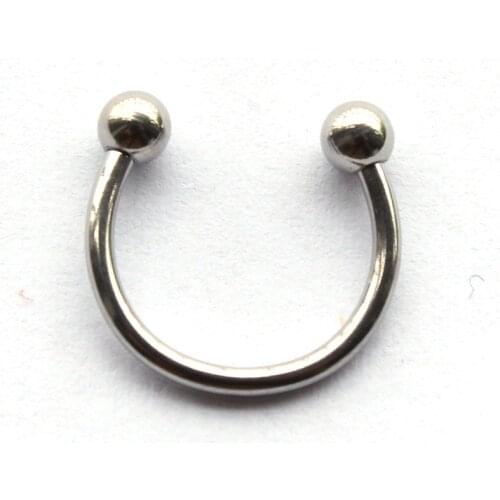 100pcs/lot Mix 4 Size 1.2*6/8/10/12*3mm Stainless Steel Hot Sale Nose Body Jewelry Nose Ring Horseshoe Piercing Wholesales