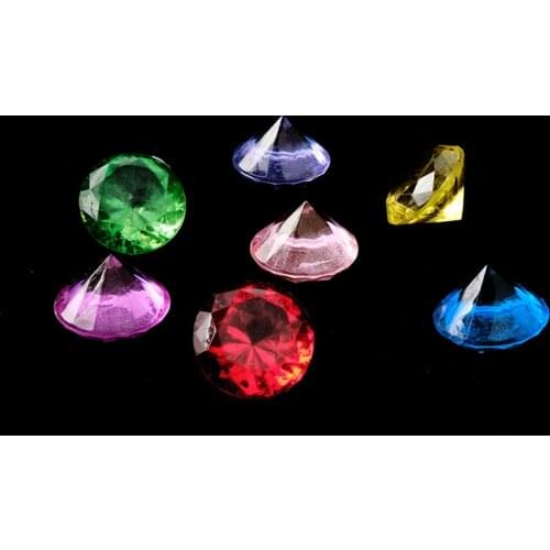 20pcs/lot Mixed Color 18mm Acrylic Table Diamonds Table Scatter Confetti For Birthday Wedding Anniversary Decoration gift