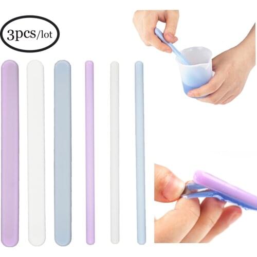 3PCS Reusable Silicone Mold Making Handle Stirrer DIY Mixer Glue Color Mixing Tool for Resin Jewelry Making Practical Tools