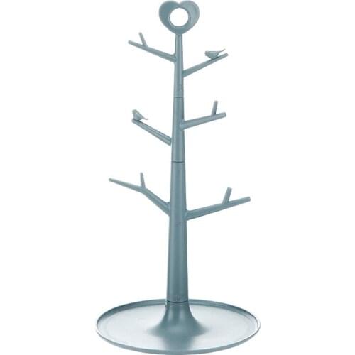 6 Mugs Holder Creative Tree Cups Storage Hanging Stand Upside Down Drain Rack Storage Rack Jewelry Storage Rack