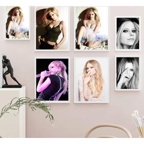 Avril Lavini Music Star Art Poster Canvas Oil Painting Modern Furniture Bedroom Living Room Decorative Wall Painting