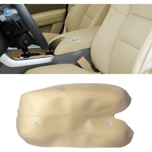 Beige Color For Acura RDX 2007 2008 2009 2010 2011 2012 Microfiber Leather Center Console Armrest Box Cover Protection Trim