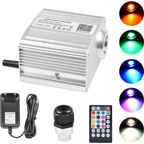 Bluetooth Control Twinkle 10W Fiber Optic Light Engine Smartphone Music Control with RF controller LED Lights Source