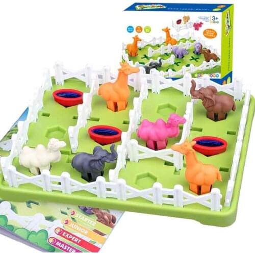 Kids 3D Jigsaw Puzzle Toy Logic Game Farm Animal Brain Training Multiplayer Interactive Board Game Educational Toys For Children