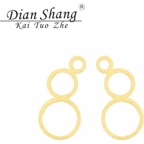 DIANSHANGKAITUOZHE 10Pcs Fashion Women Earring Stainless Steel Triple Simple Circle Stud Earrings For Women Men Brincos